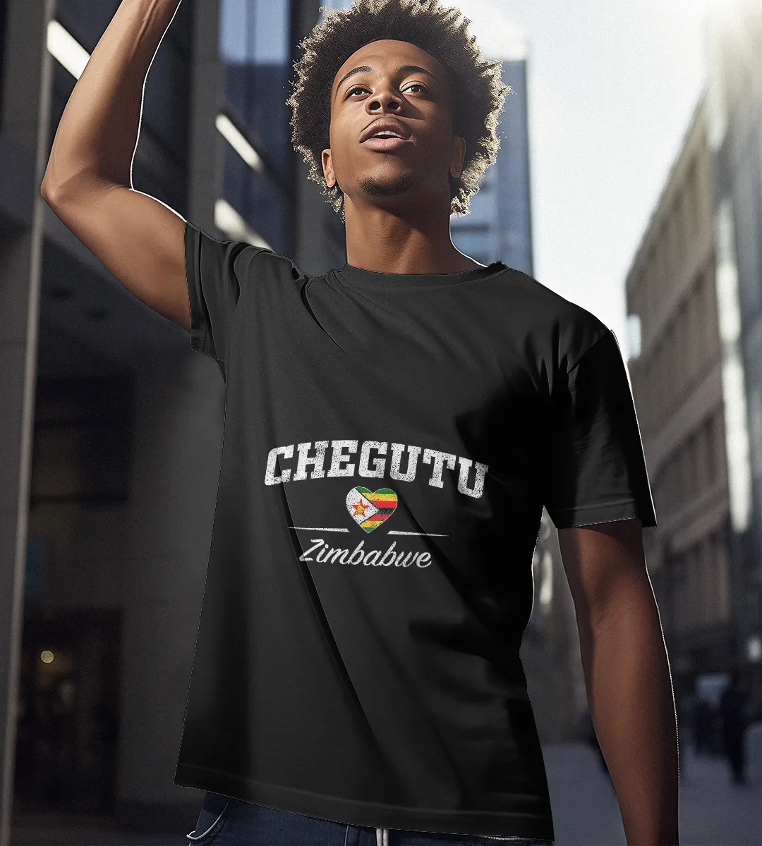 1sttheworld T-Shirt - Chegutu Zimbabwe T-Shirt Black A35