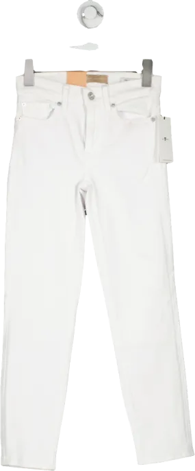 7 For All Mankind White Roxanne Ankle Luxe Vintage Jeans W23