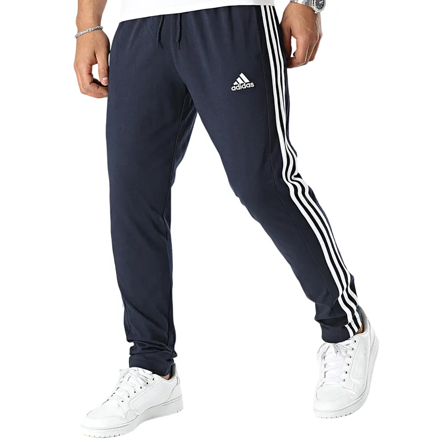 Adidas men's sports trousers in 3-stripe jersey IC0045 legion ink