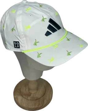 adidas White Embroidered Summer Open Golf Cap One Size