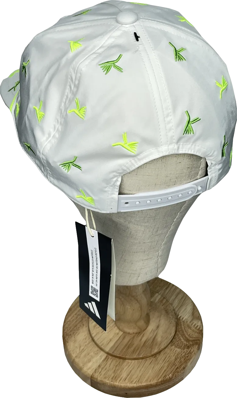 adidas White Embroidered Summer Open Golf Cap One Size