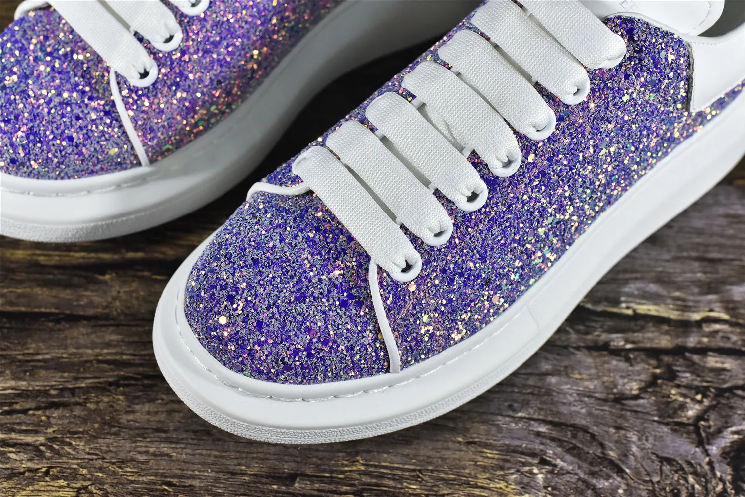 Alexander McQ Oversized Sneaker Purple Glitter