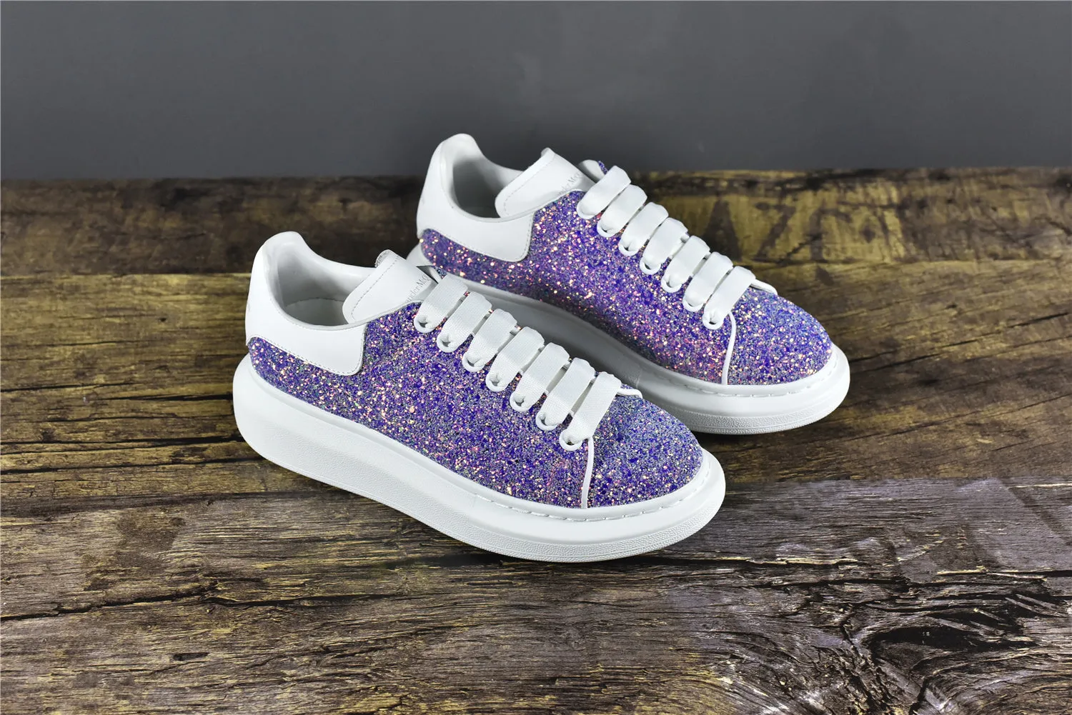 Alexander McQ Oversized Sneaker Purple Glitter