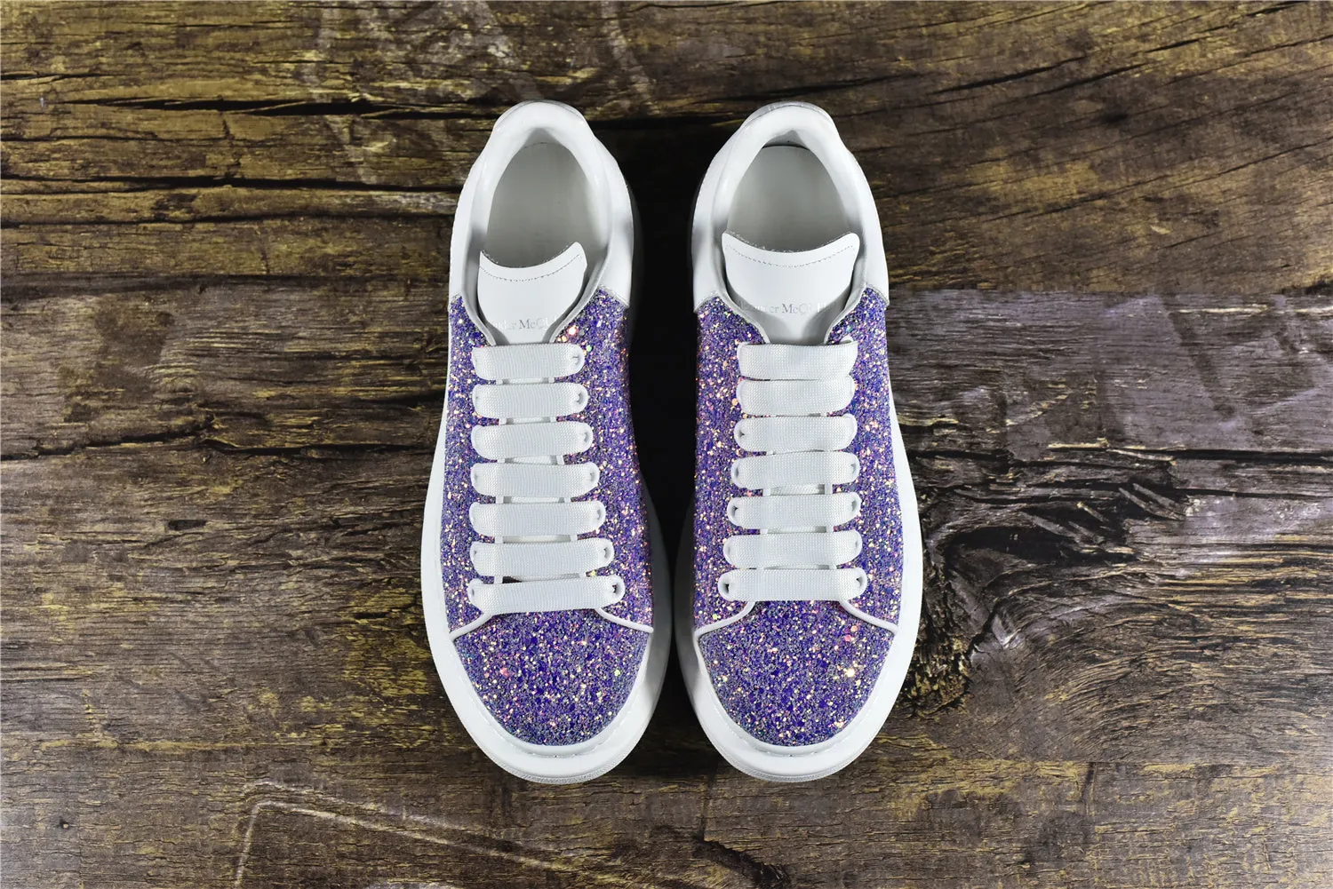 Alexander McQ Oversized Sneaker Purple Glitter