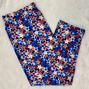 Americana Star Capri Soft Leggings