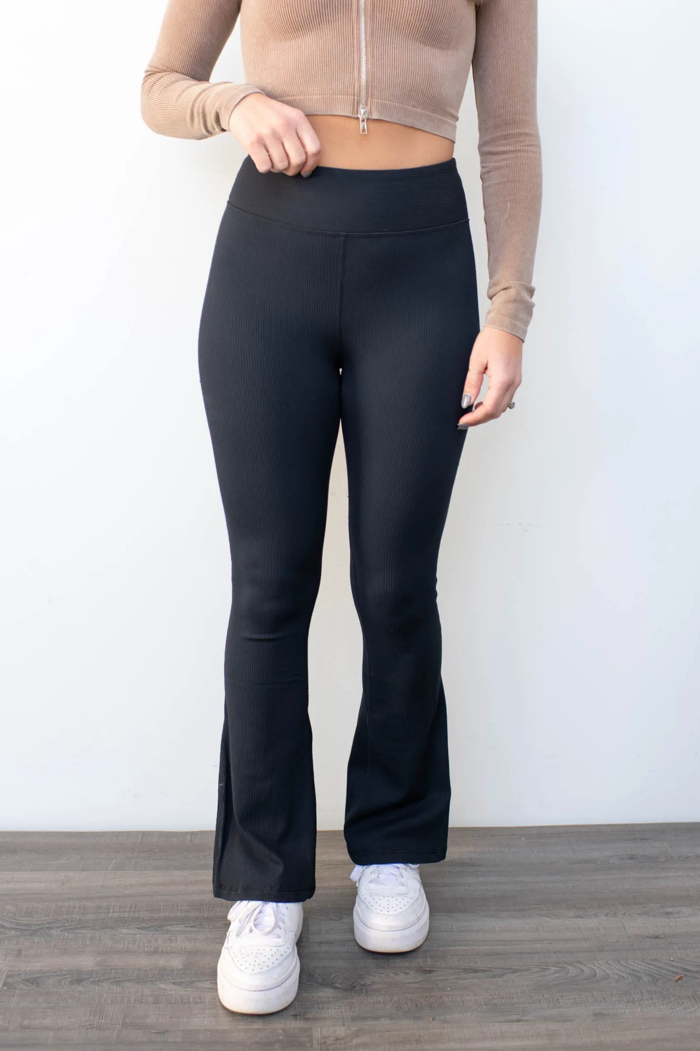 Best Version of Me Black Flare High Waisted Leggings