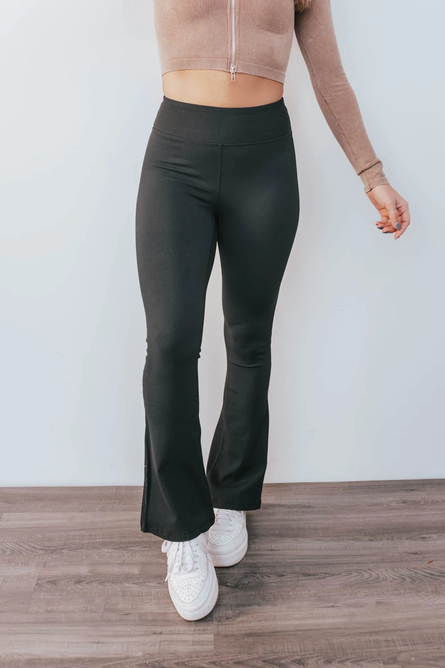 Best Version of Me Black Flare High Waisted Leggings