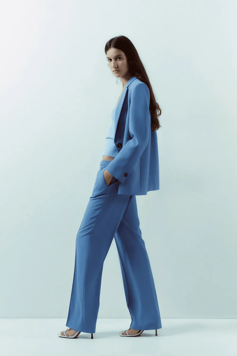 Blue Suit Trousers - Blue