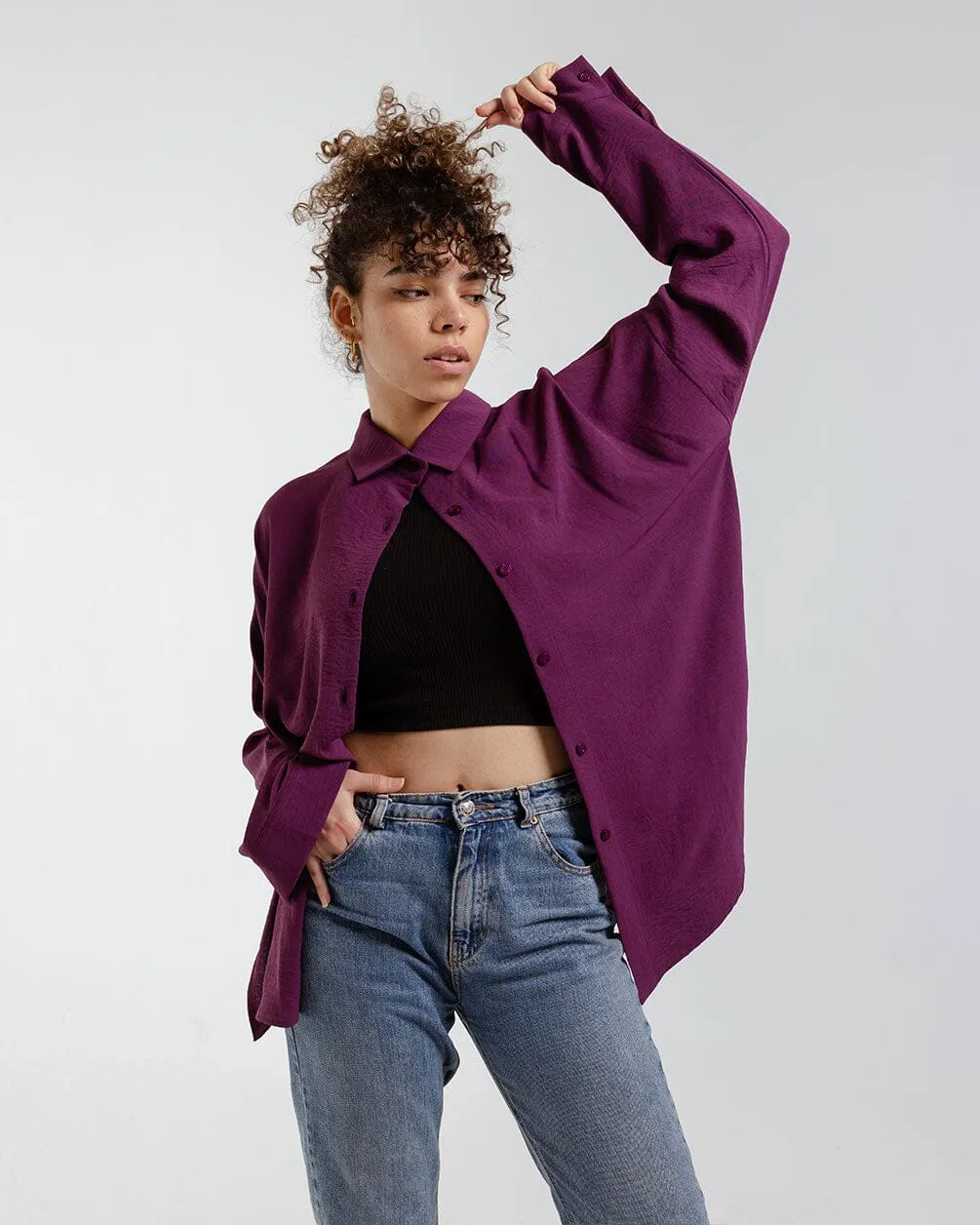 Burgundy Oversized Shirt