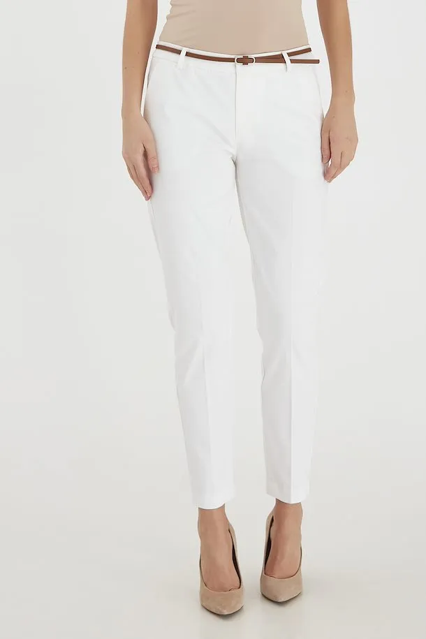 b.young Days Cigaret women's trousers 20803473 80115 white