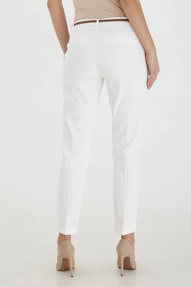 b.young Days Cigaret women's trousers 20803473 80115 white