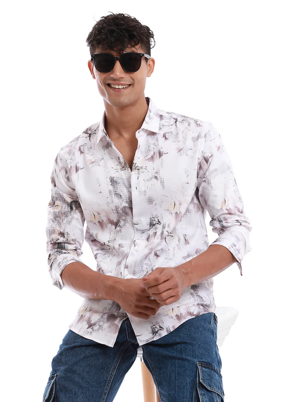 Chaos Flower Printed Shirt