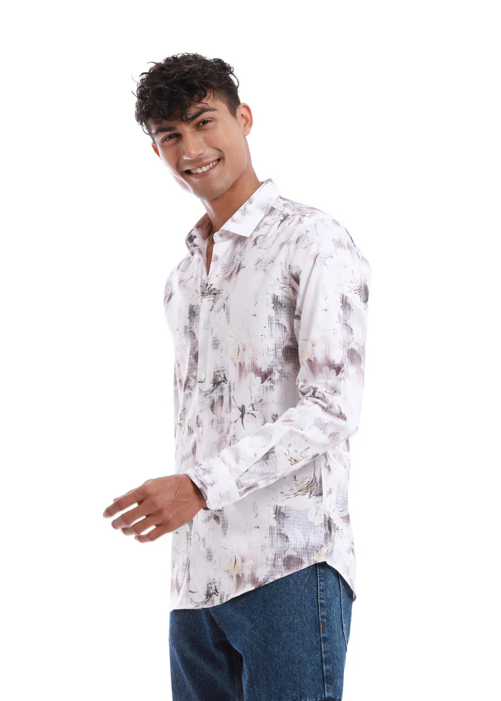 Chaos Flower Printed Shirt