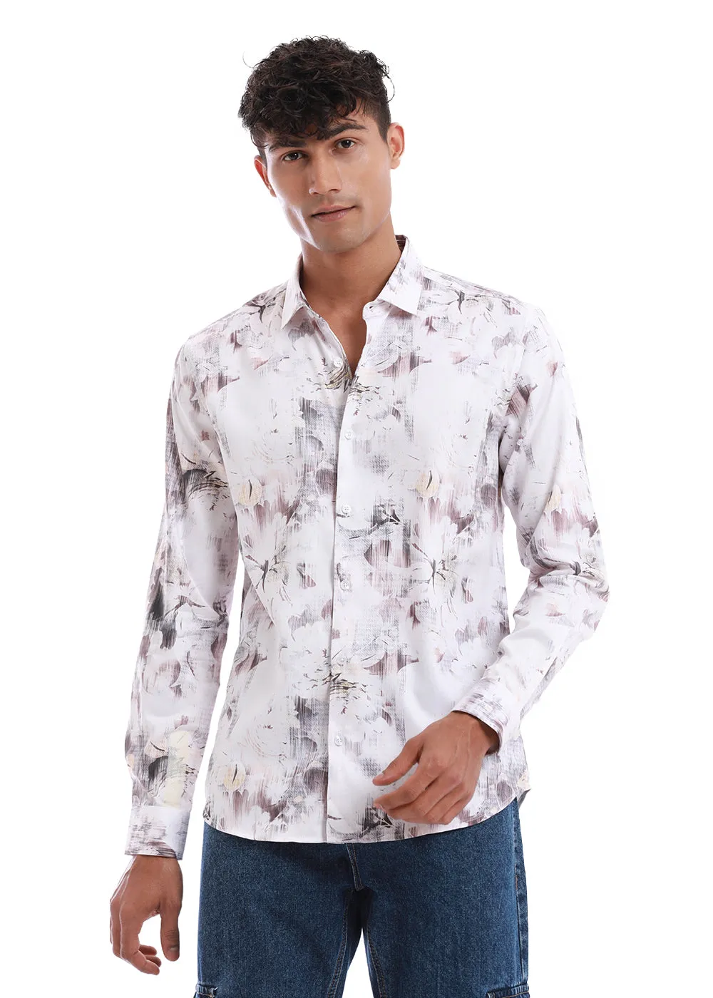 Chaos Flower Printed Shirt