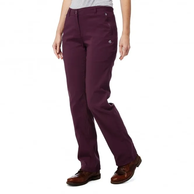 Craghoppers CWJ1072 Ladies Kiwi Pro Stretch Trousers Winterberry