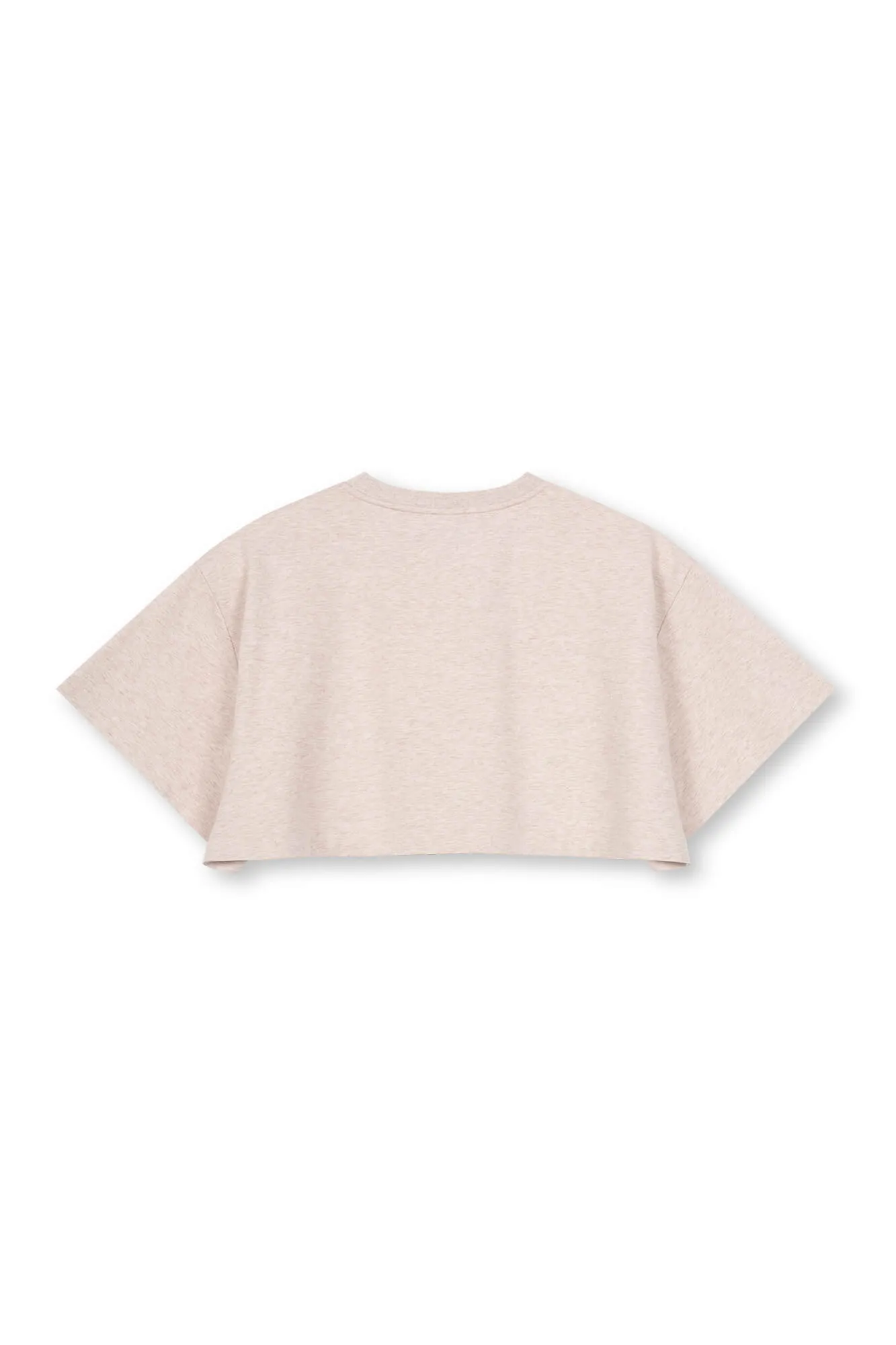 Cropped T-Shirt Sue (Beige Melange)