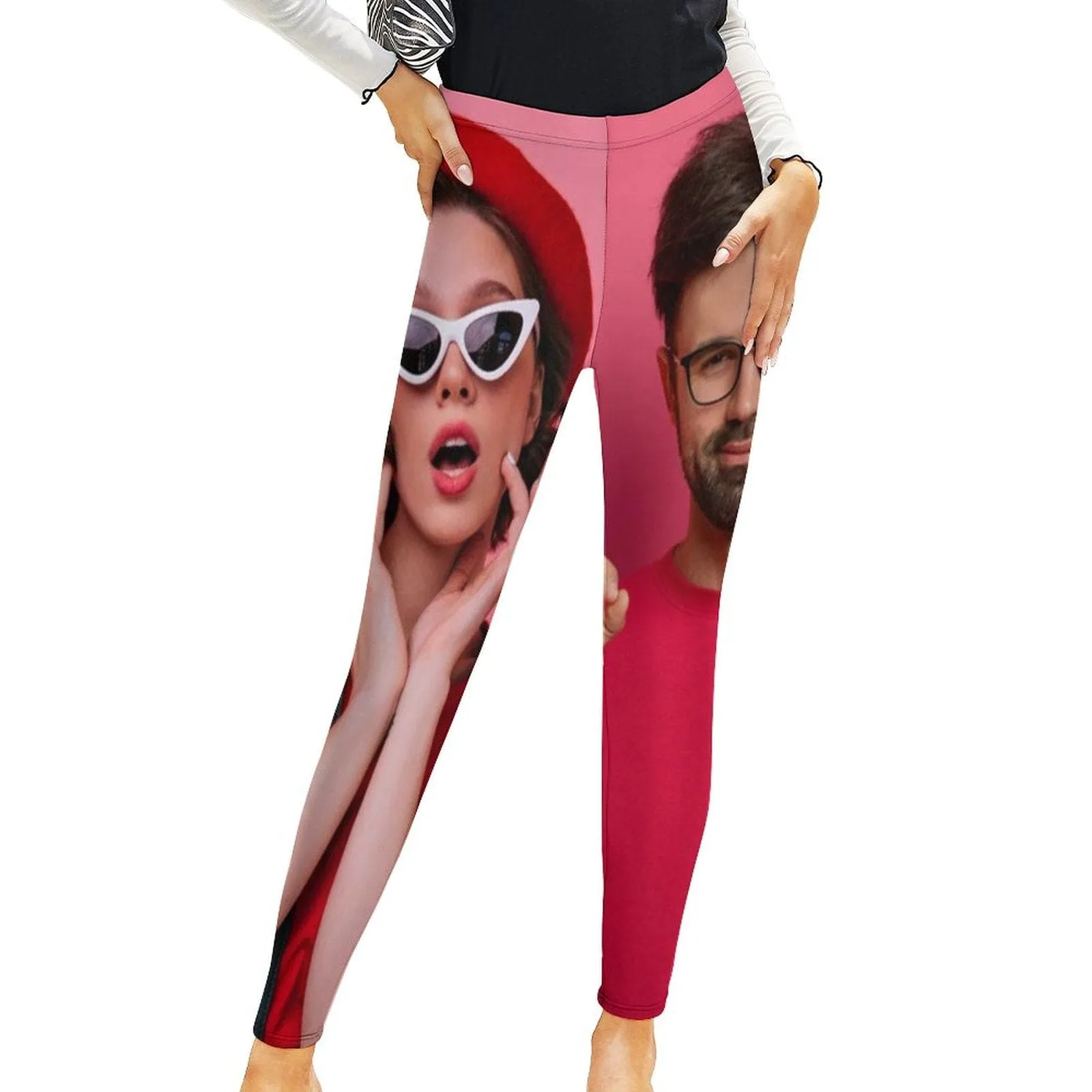 Custom Photo Couple Leggings Design Your Own Leggings