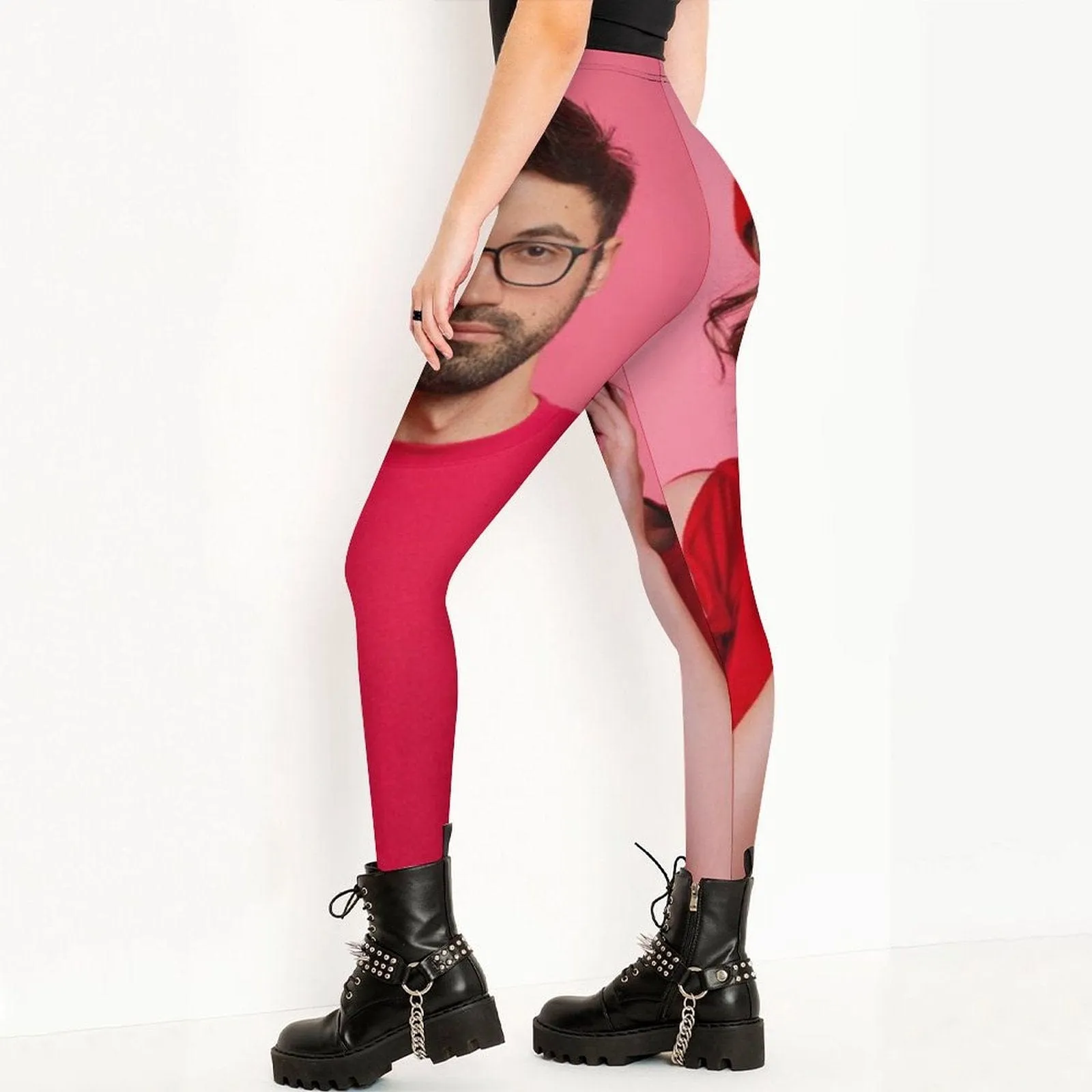 Custom Photo Couple Leggings Design Your Own Leggings