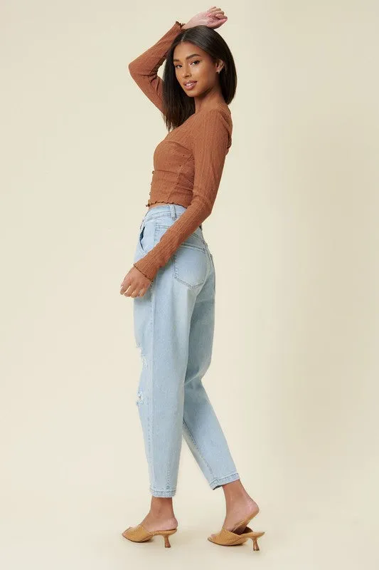 Distressed Slouchy Jeans