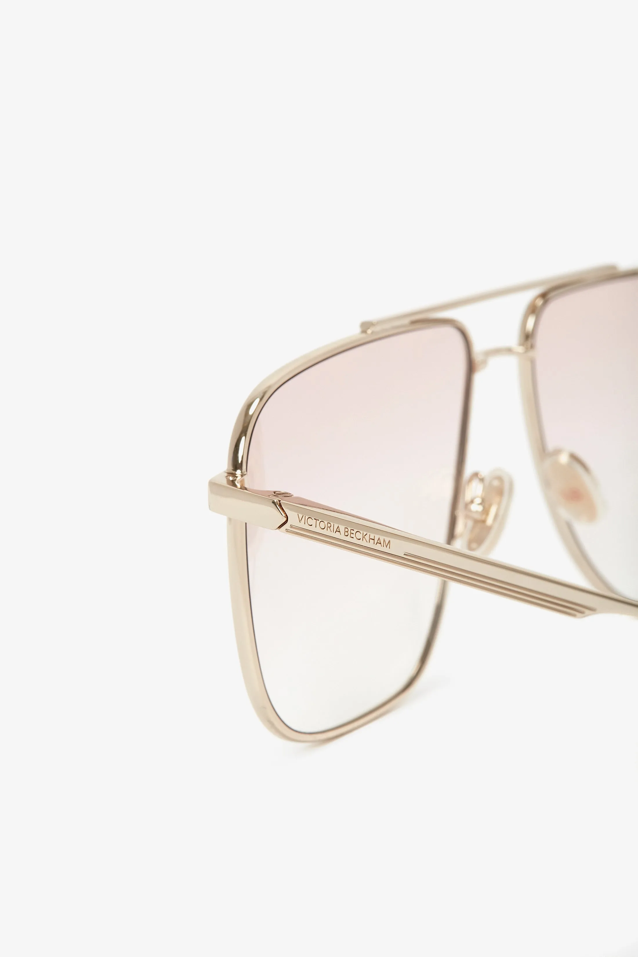 Double Bridge V-Line Navigator In Gold-Blush