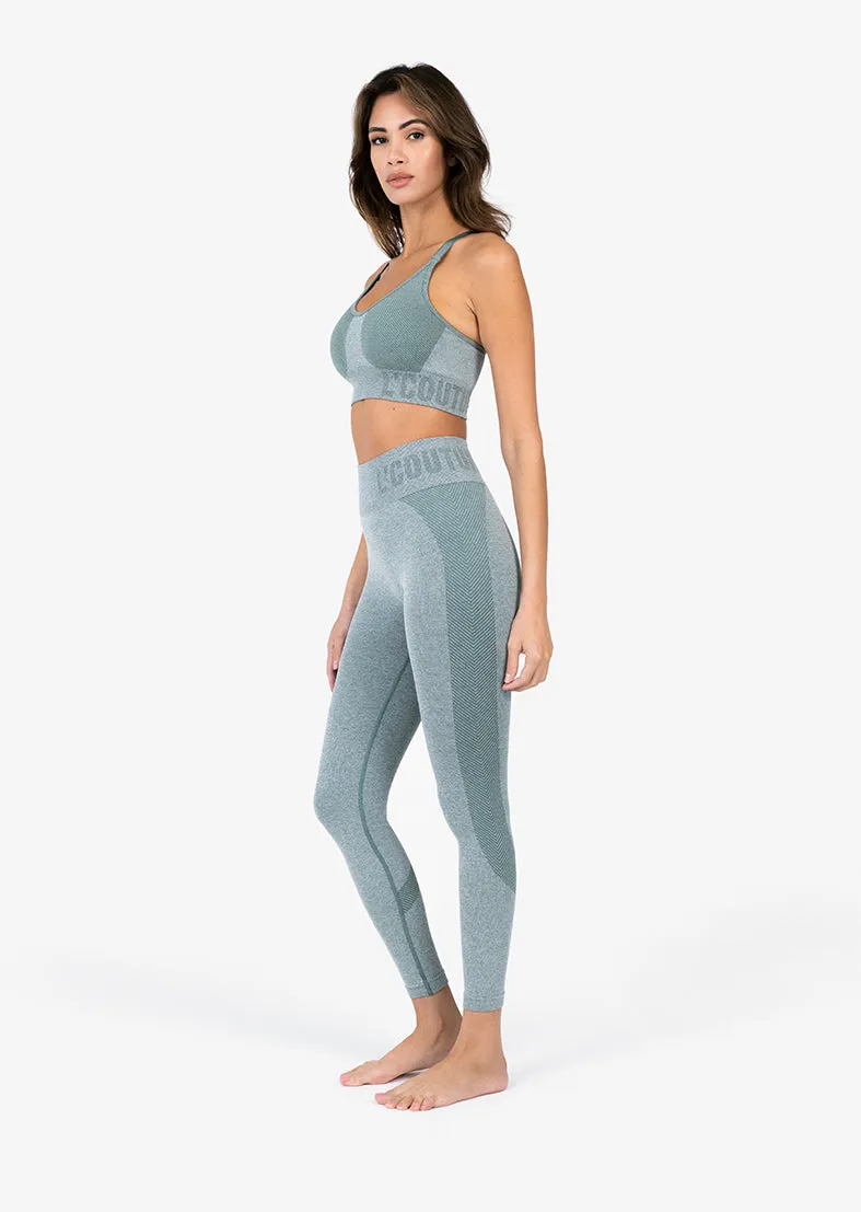 Elevate Seamless Leggings Green Marl