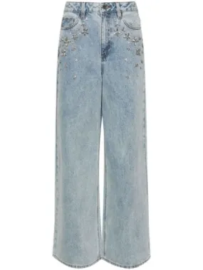 Embellished Jeans in Light Blue