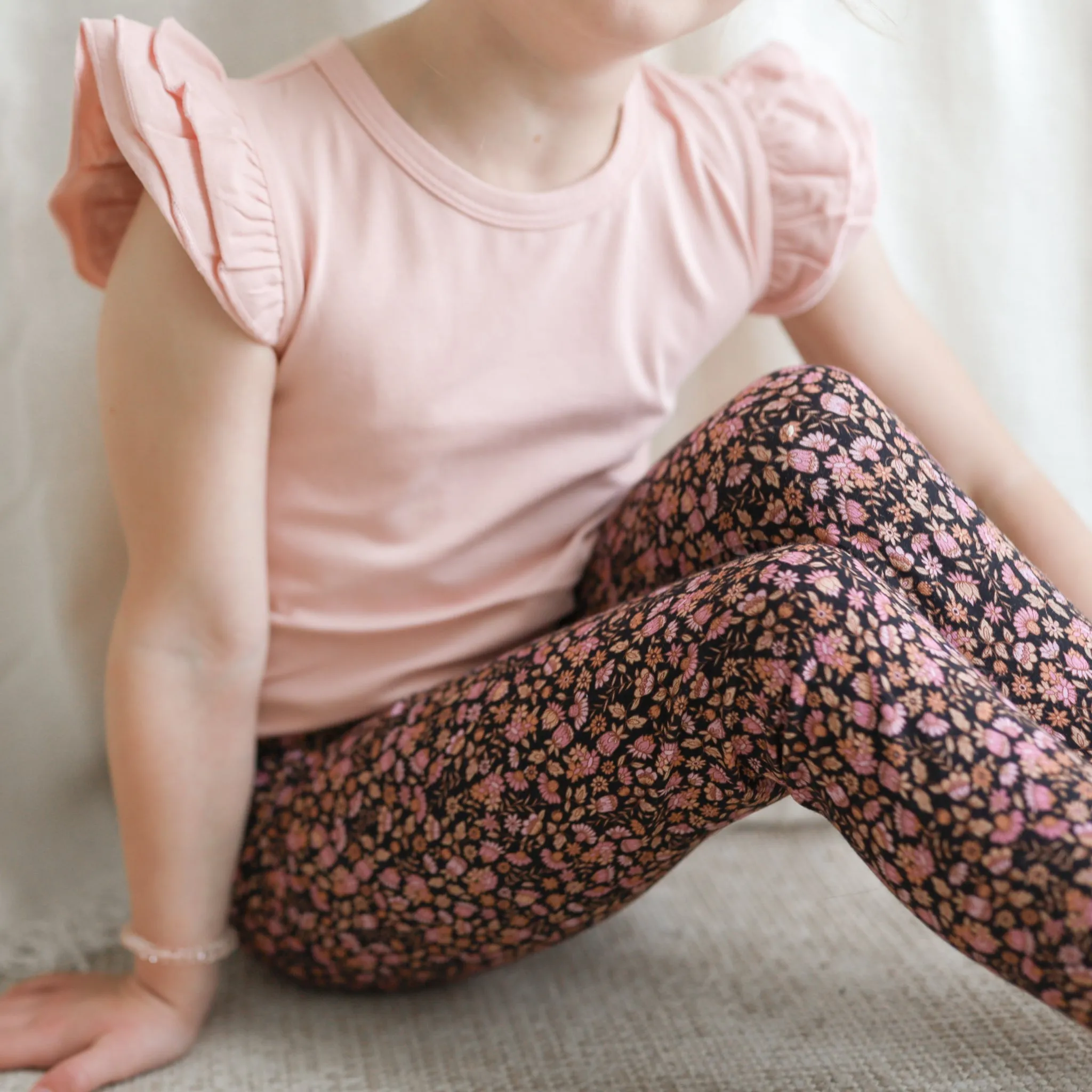 Floral Leggings - Marigold