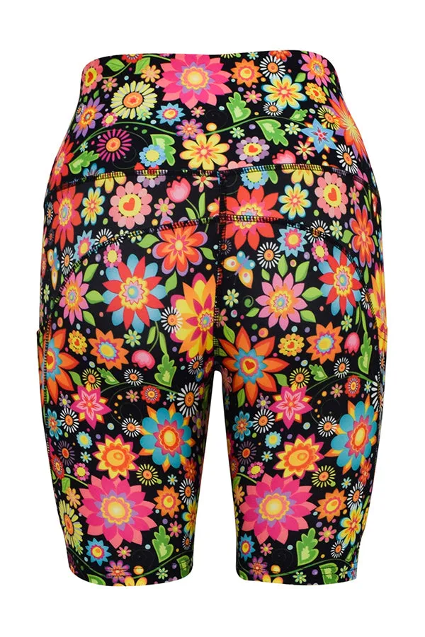 Flower Fiesta Shorts   Pockets