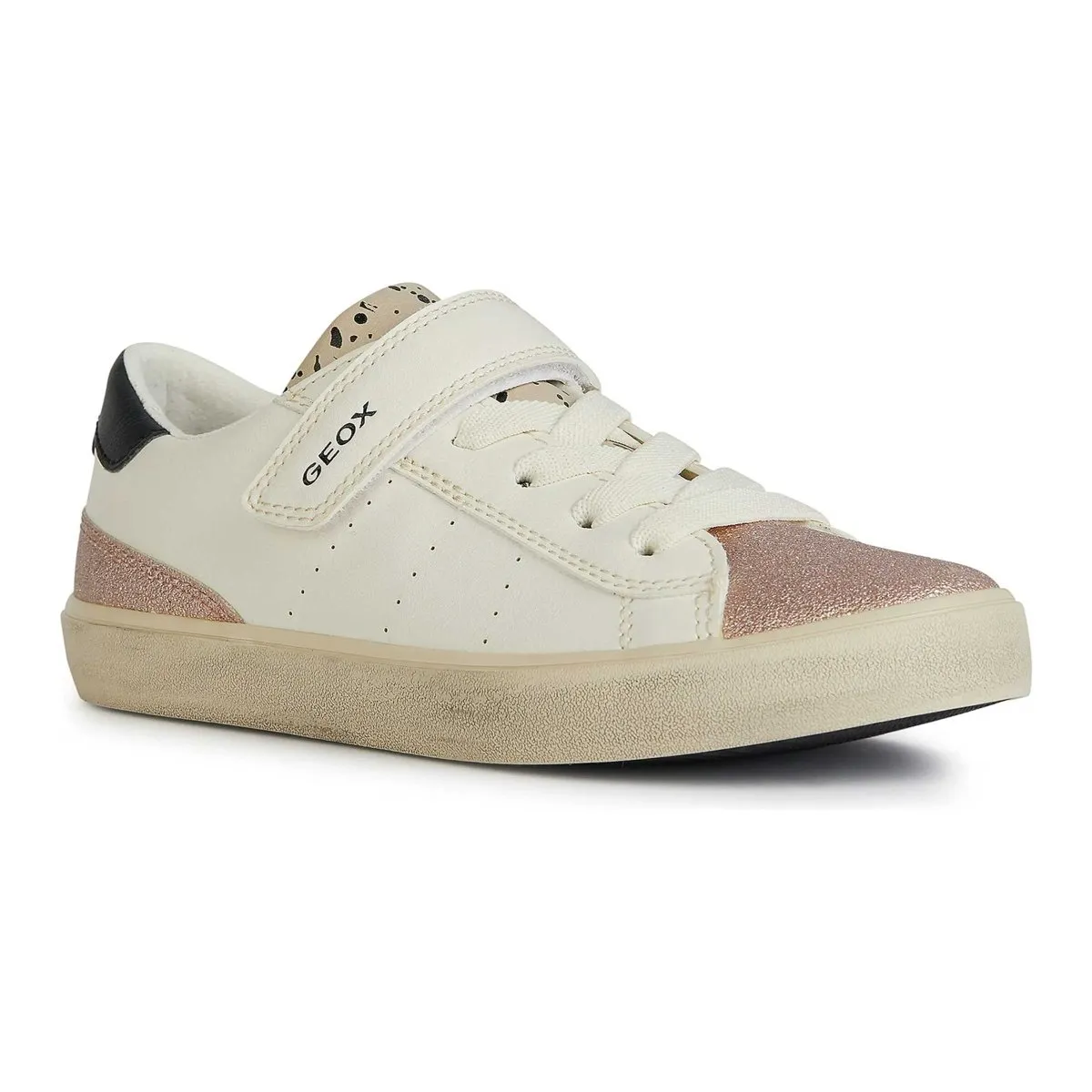 Geox Girl's Gisli Ivory/Rose (Sizes 26-34)