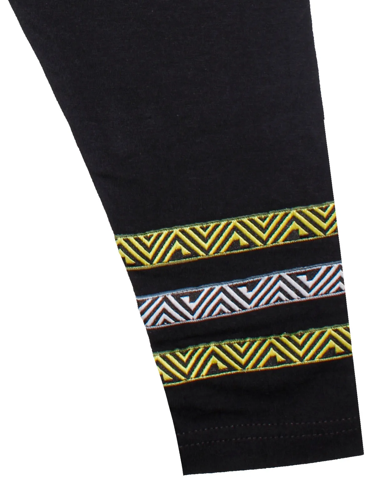 Girls Capri Leggings With Tape pattern