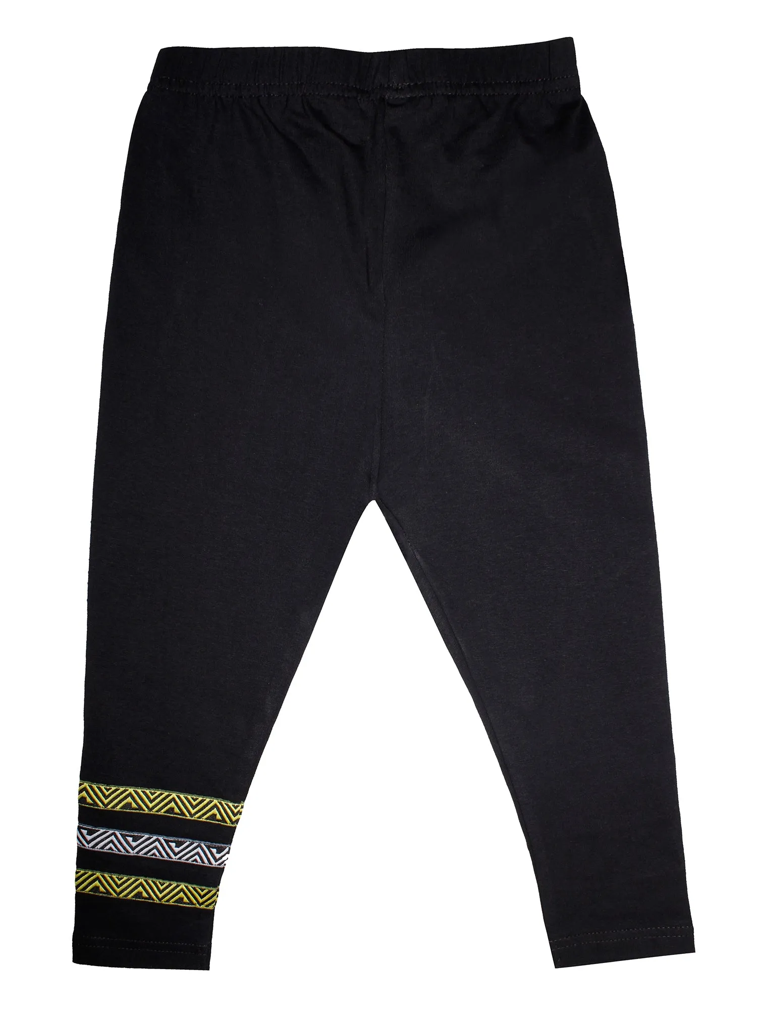 Girls Capri Leggings With Tape pattern