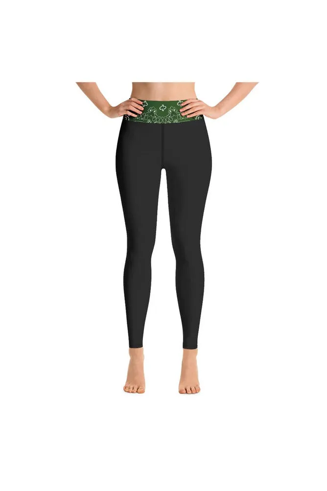 Green Bandana Yoga Leggings