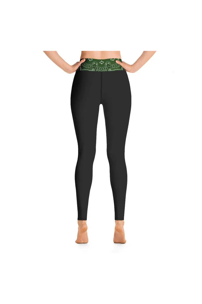 Green Bandana Yoga Leggings