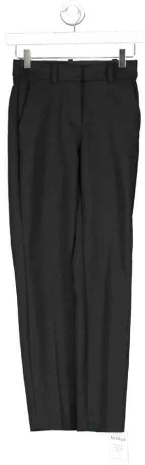 H&M Black Tapered Trousers UK XXS