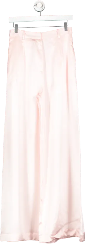 harmur Pink Silk Palazzo Trousers UK M