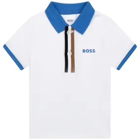 Hugo Boss Toddler Polo S/S Shirt_ White J05928-10B