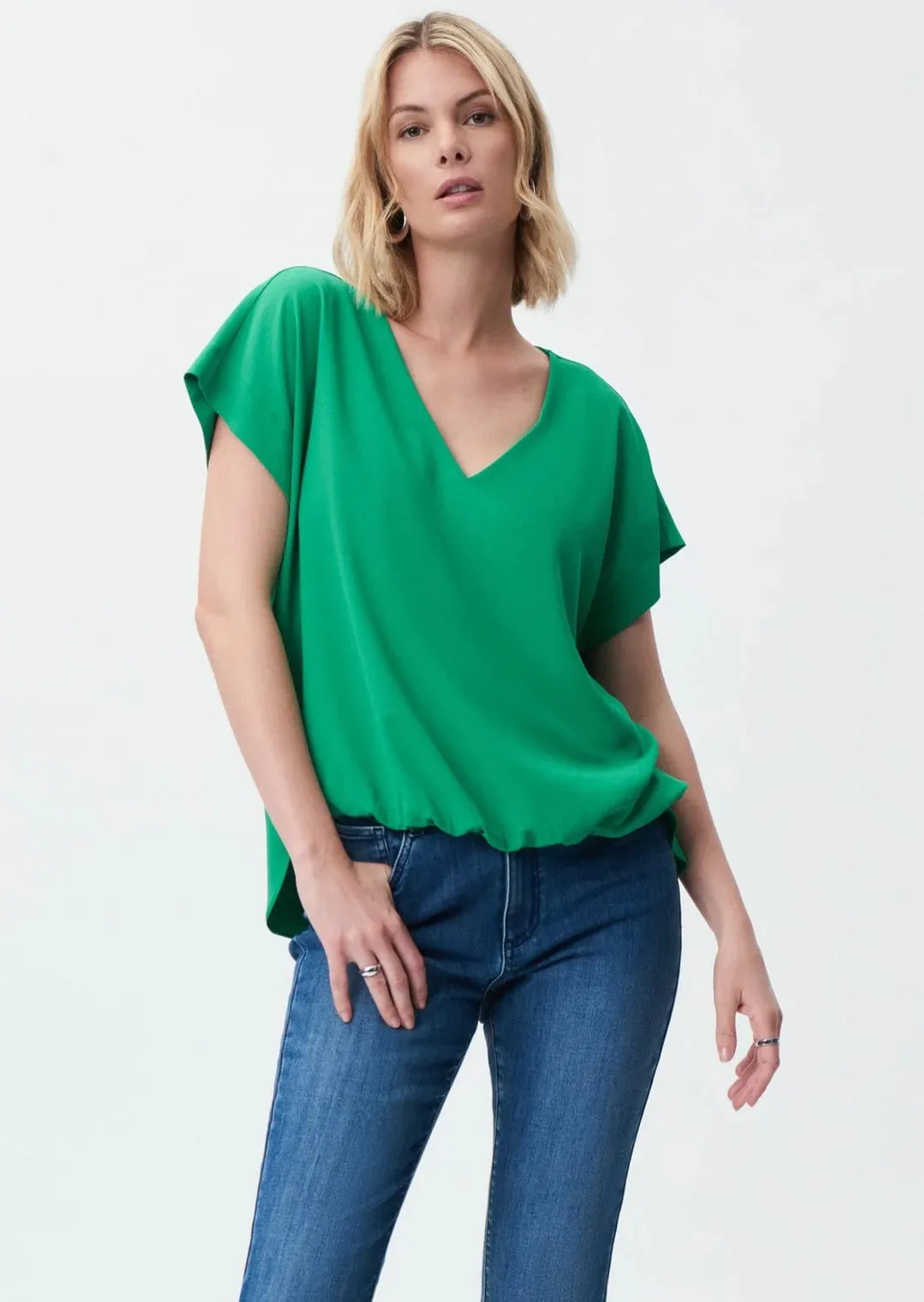 Joseph Ribkoff Foliage V-Neck Top Style 231291 (T)