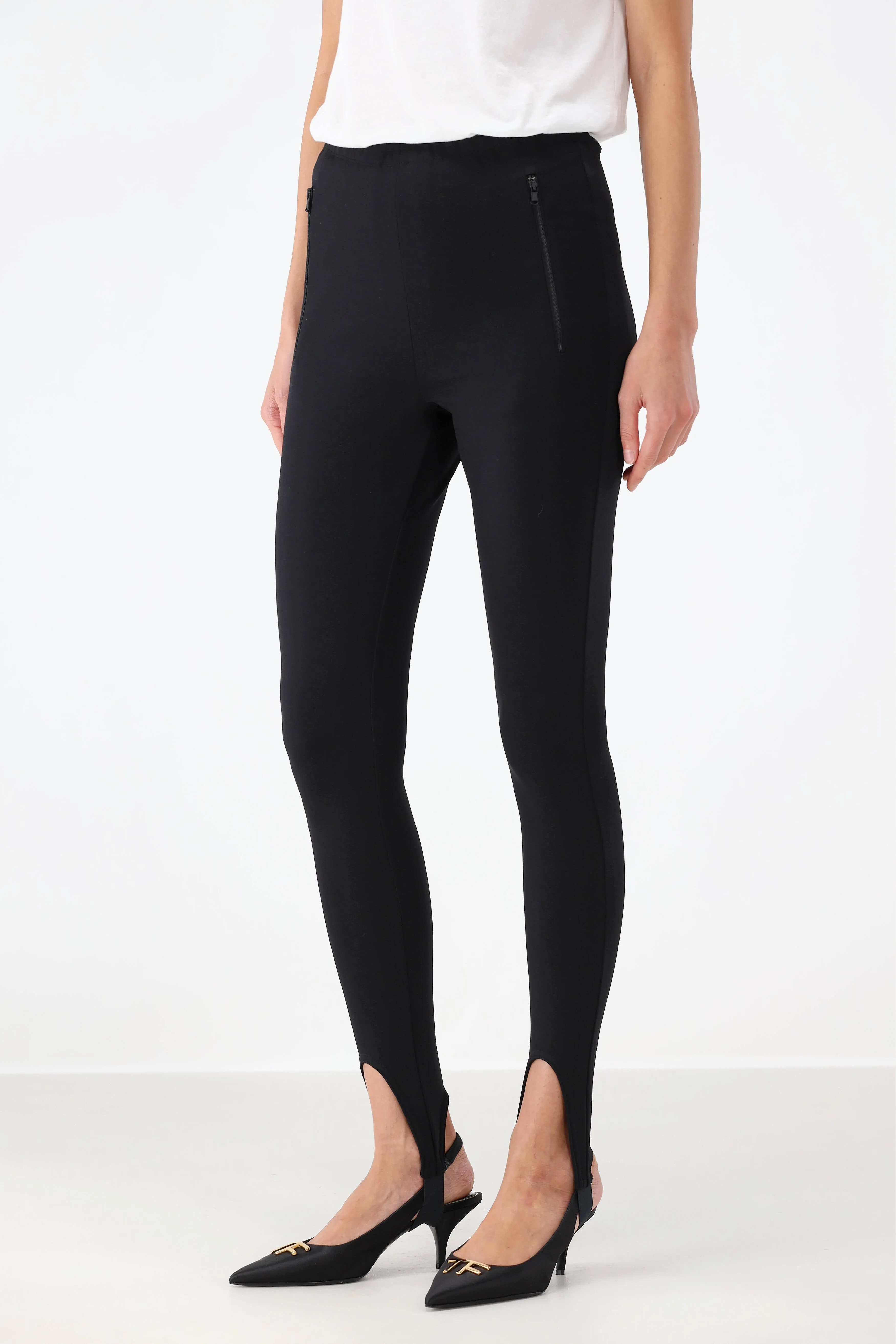 Leggings Stirrup in Schwarz