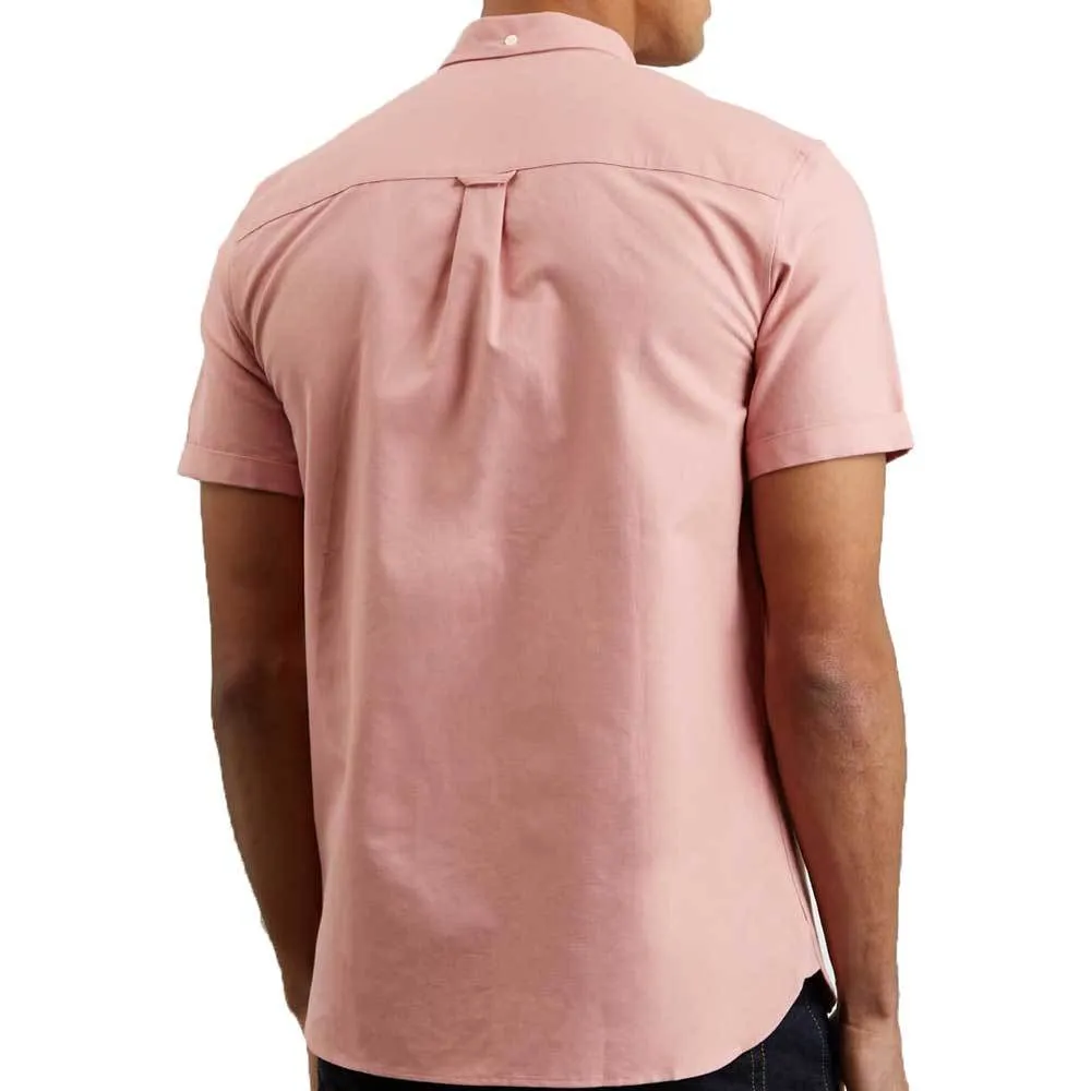 Lyle And Scott Men's Short Sleeve Oxford Shirt - Coral Way Pink