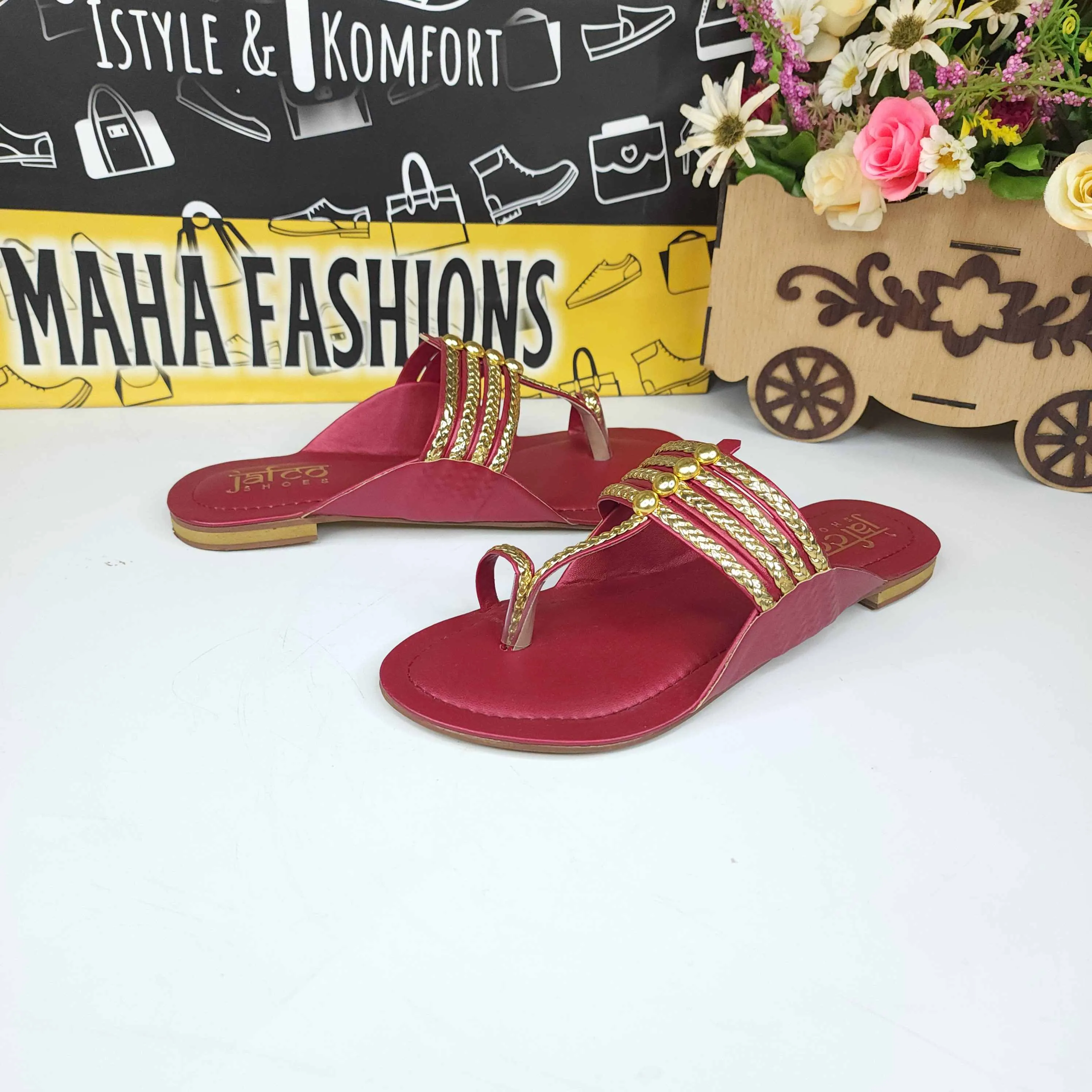 Maroon Casual Kolapuri