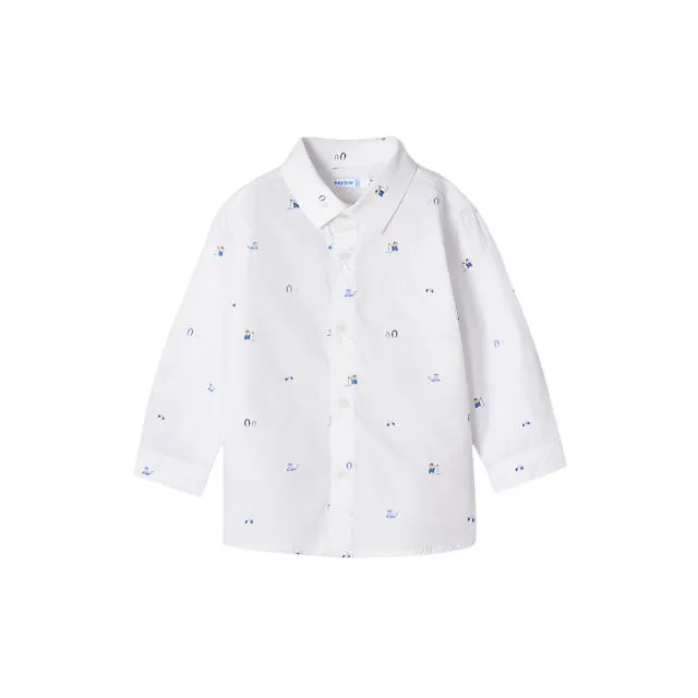 Mayoral Baby L/S Patterned Shirt _White 2163-73