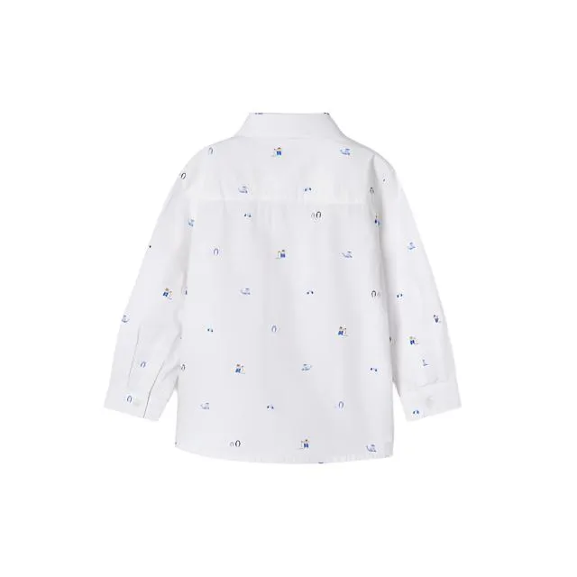 Mayoral Baby L/S Patterned Shirt _White 2163-73