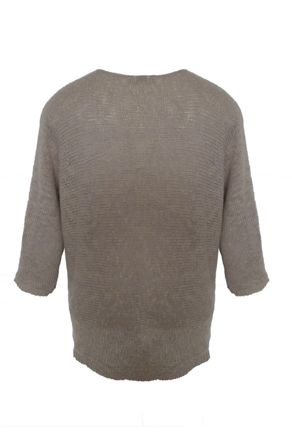 Mia Sandstone Cotton Slub Half Sleeve Knit