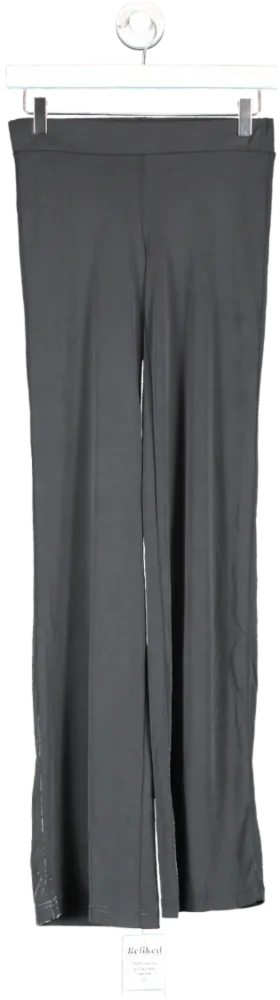 Monki Grey Wide Leg Super Soft Trousers UK XS