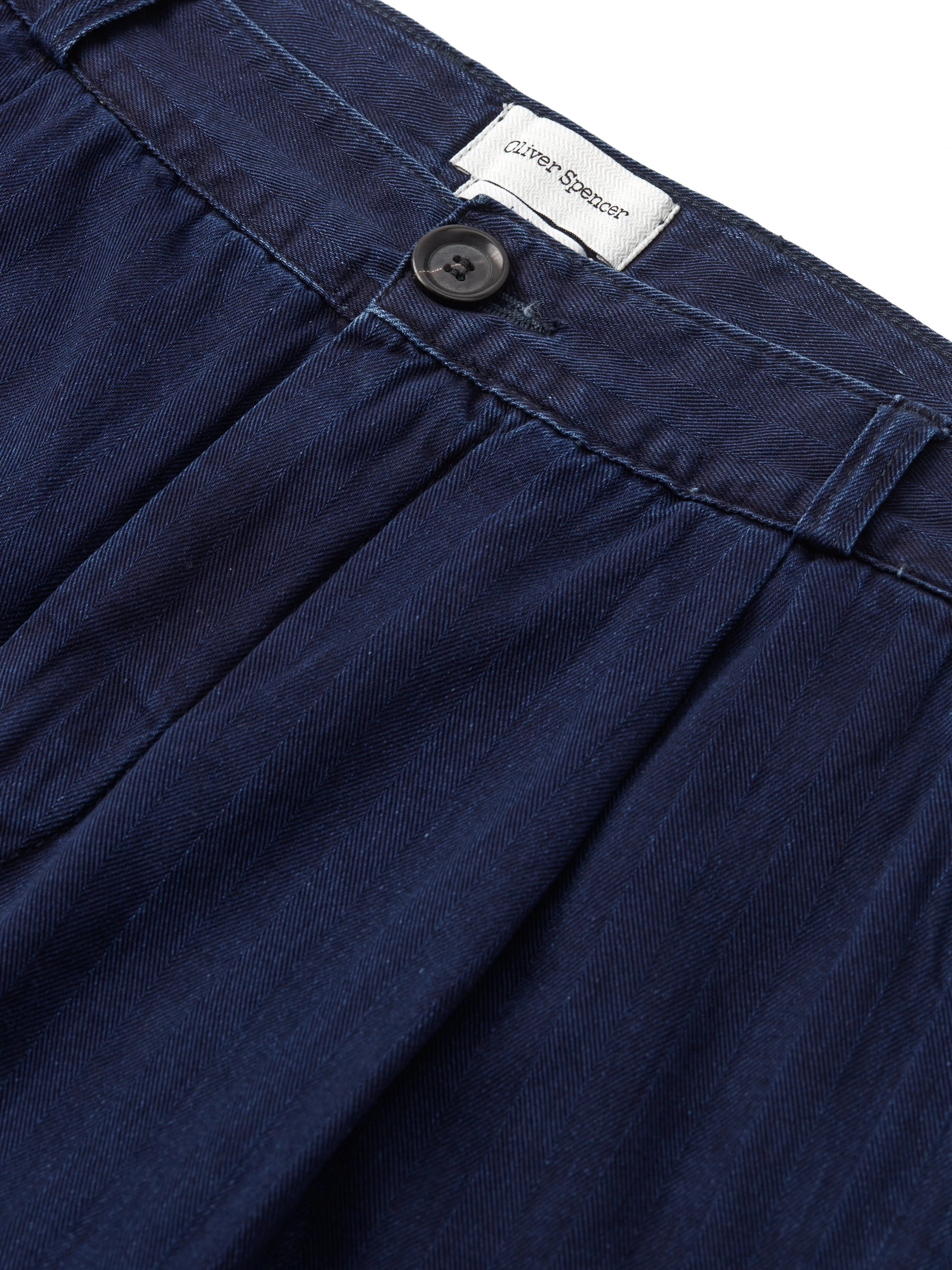 Morton Pleated Trousers Faye Indigo Blue