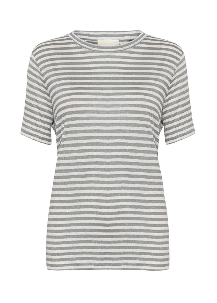 My Essential Wardrobe Lisa T-shirt - Frost Gray Striped