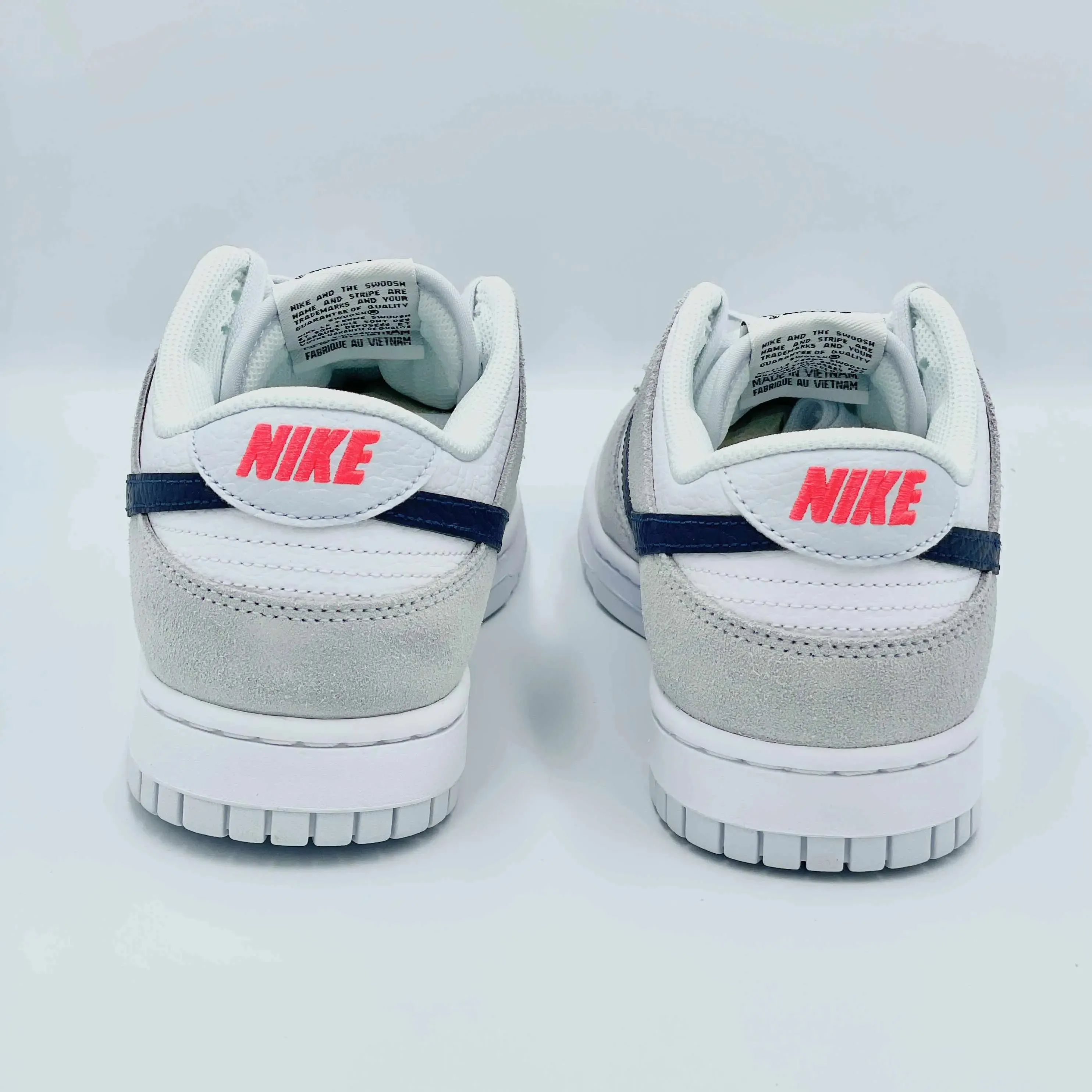 Nike Dunk Low White Grey Navy Aqua Mini Swoosh