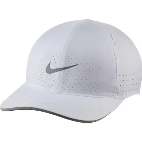 NIKE UNISEX DRI-FIT AEROBILL FEATHERLIGHT PERFORATED DRI-FIT WHITE CAP