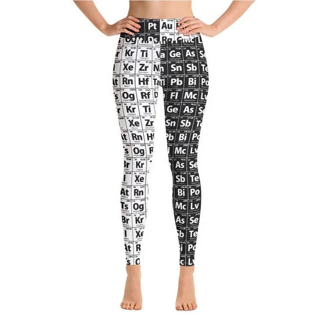 Periodic Table Two-Tone Yoga Leggings