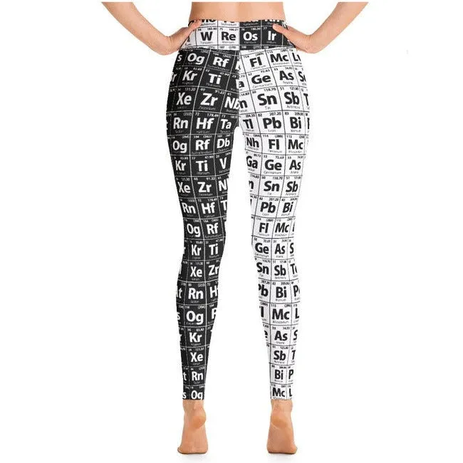 Periodic Table Two-Tone Yoga Leggings